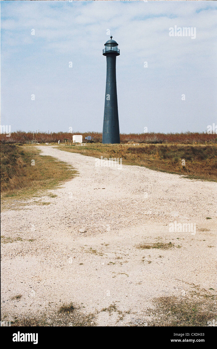 Lighthouse located at matagorda island hires stock photography and