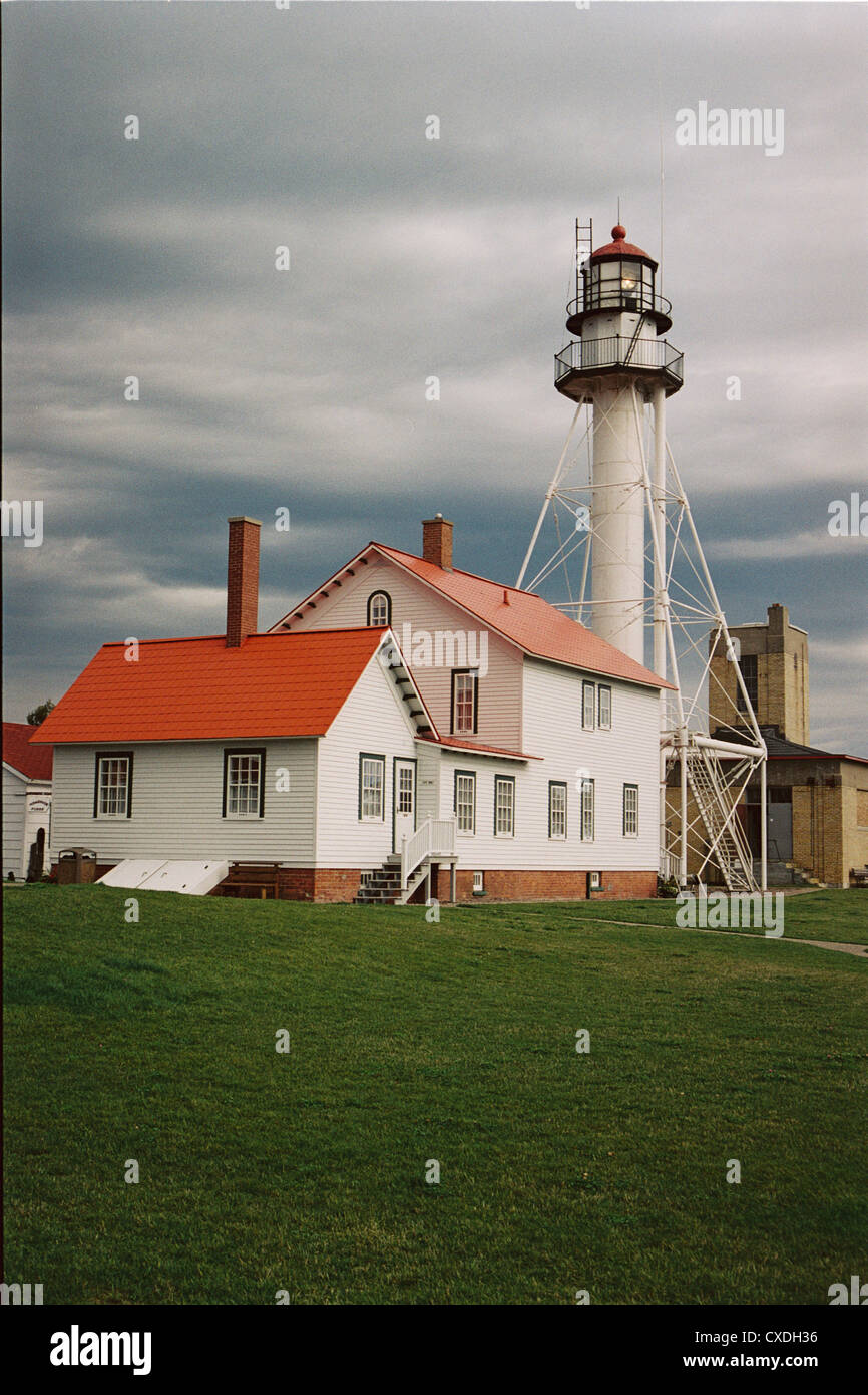 lighthouse located at Whitefish Point , Michigan, United States Stock ...