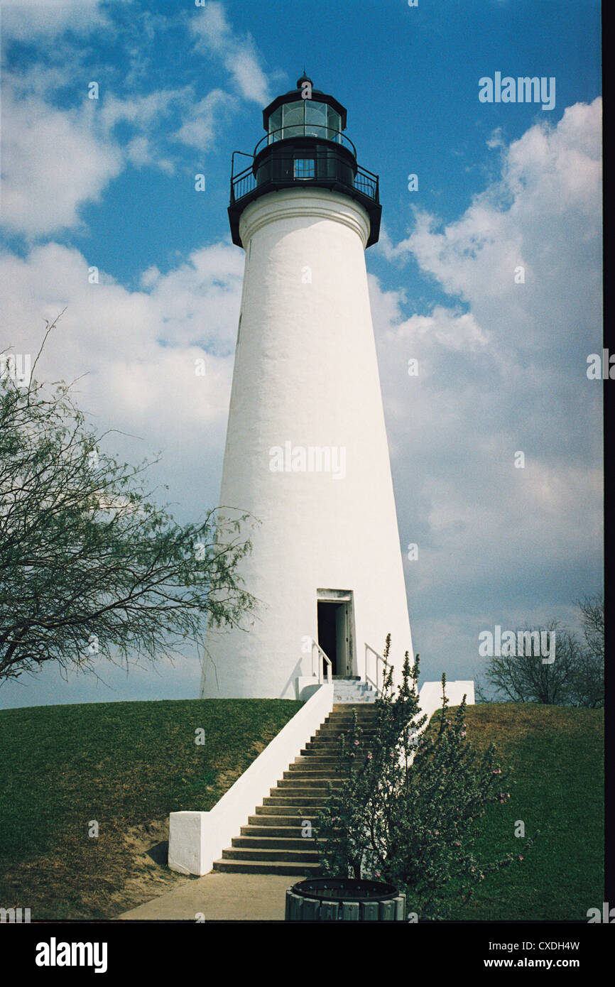 lighthouse located at Point Isabel, Texas Stock Photo Alamy