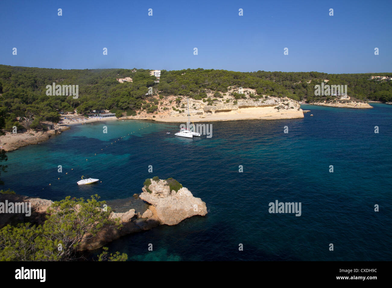Portals Vells beach, el Mago beach, South West Mallorca coastline Spain Stock Photo