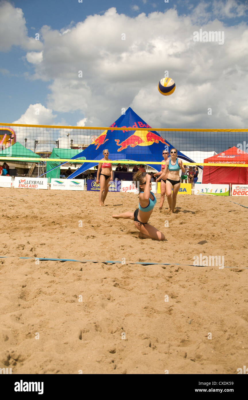 Skegness Beach Volleyball Tournament Stock Photo Alamy