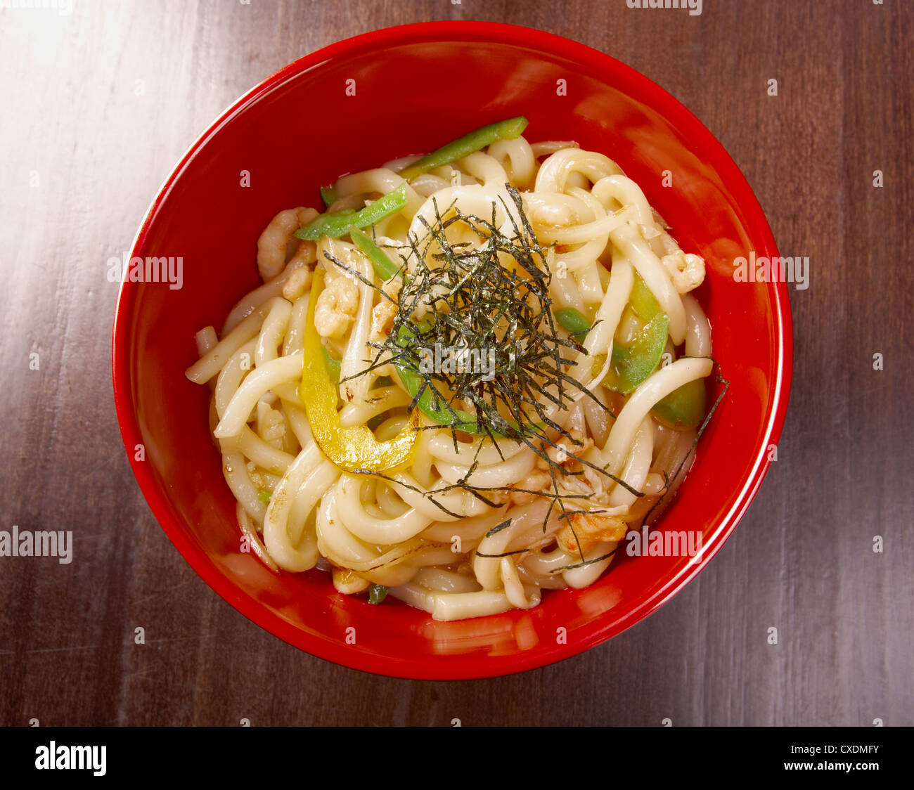 hot udon noodles with shrim Stock Photo Alamy