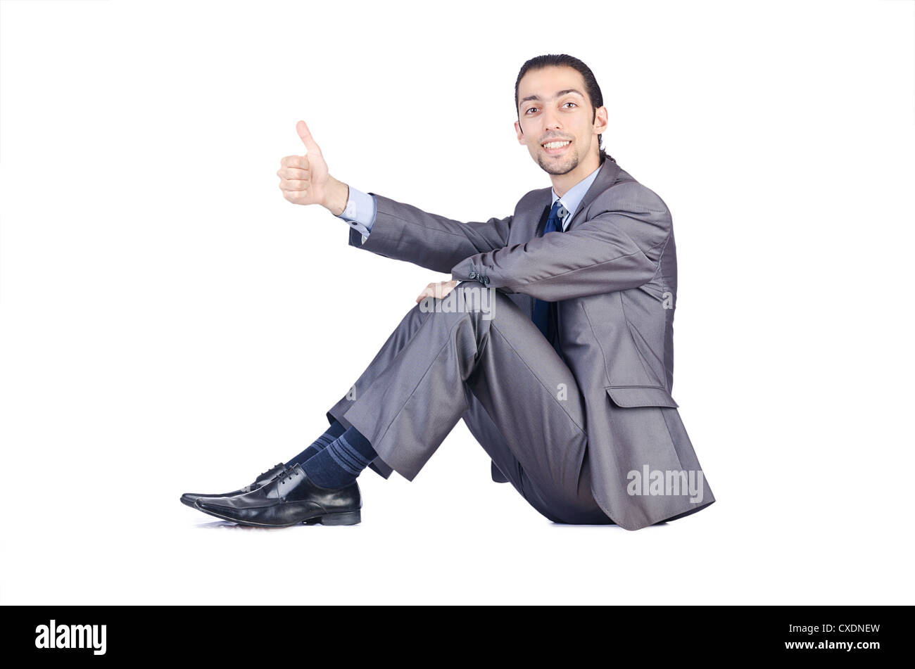 Businessman isolated on the white background Stock Photo - Alamy
