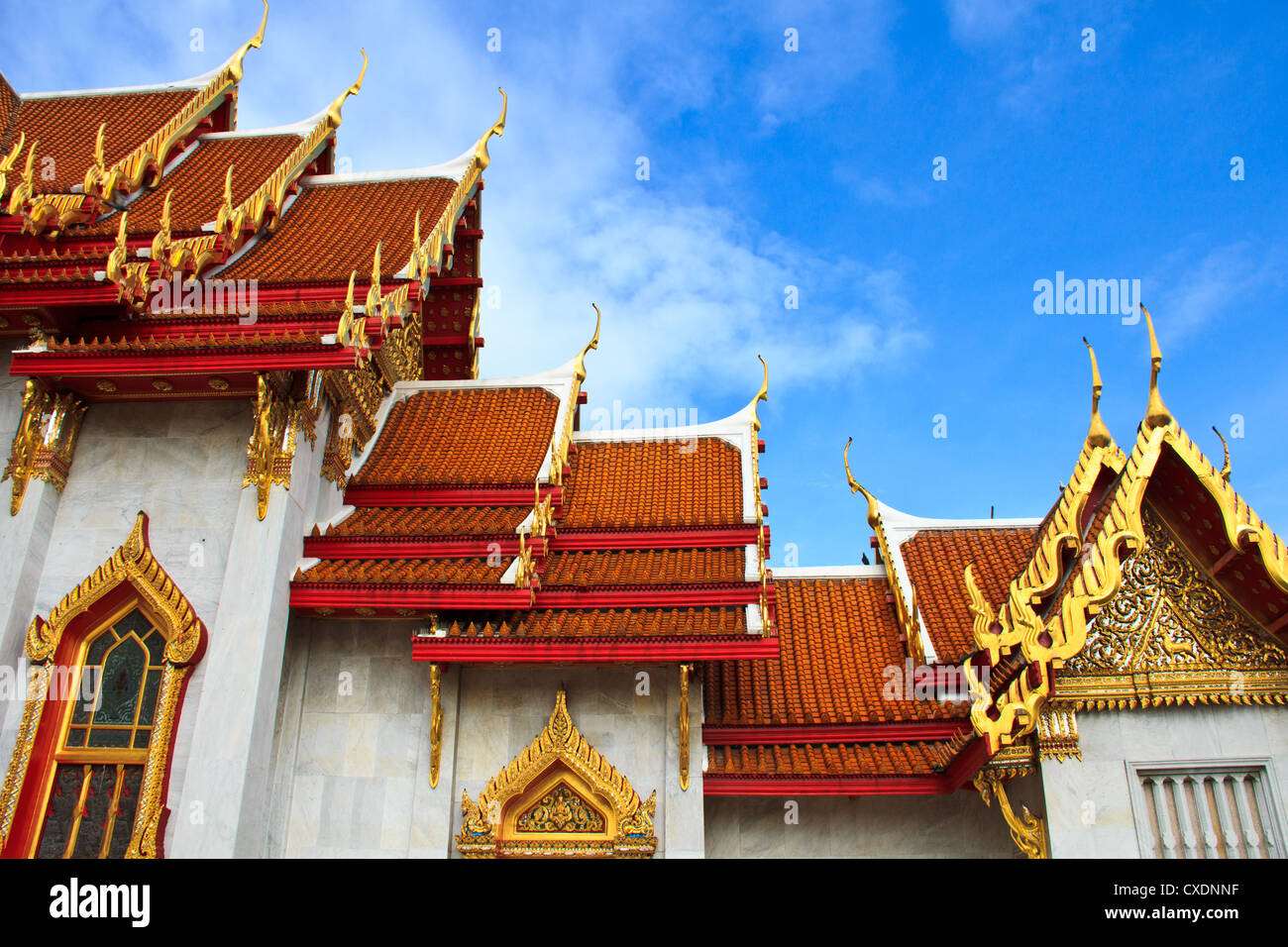 The Marble Temple ( Wat Benchamabophit ), Bangkok, Thailand Stock Photo