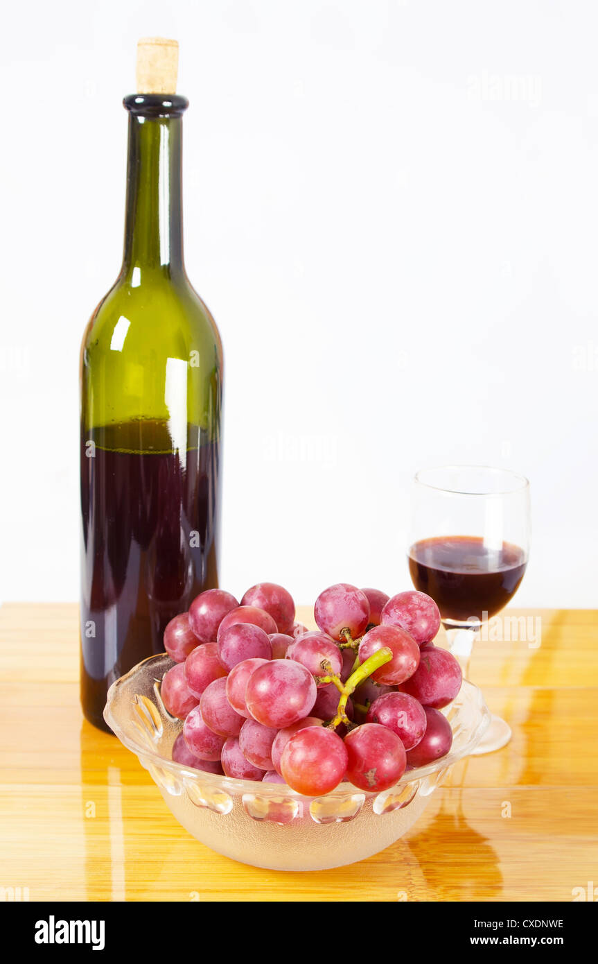 The purple grape and wine background pictures Stock Photo