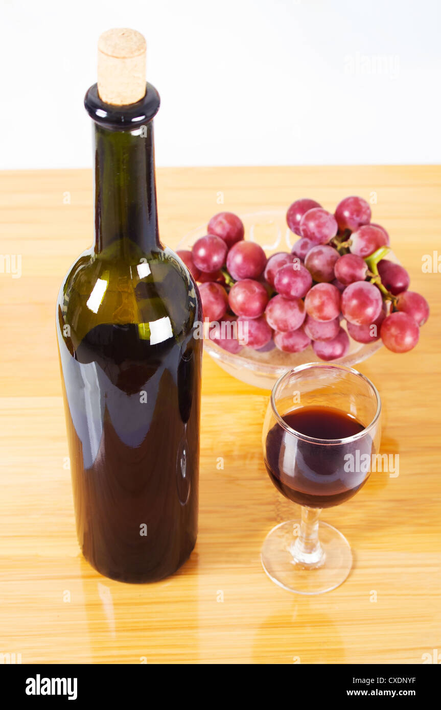 The purple grape and wine background pictures Stock Photo