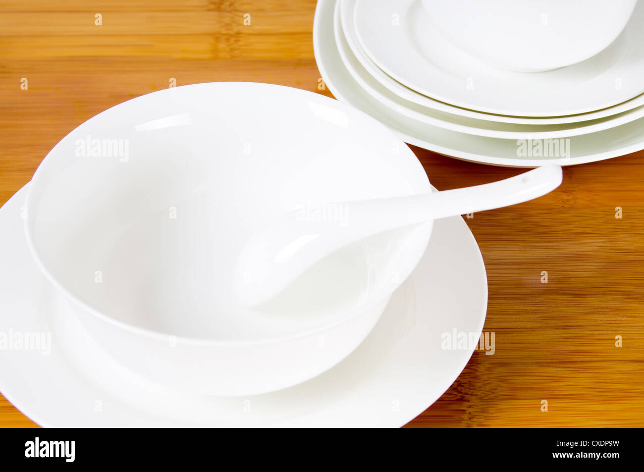 A complete set of ceramic tableware Stock Photo Alamy