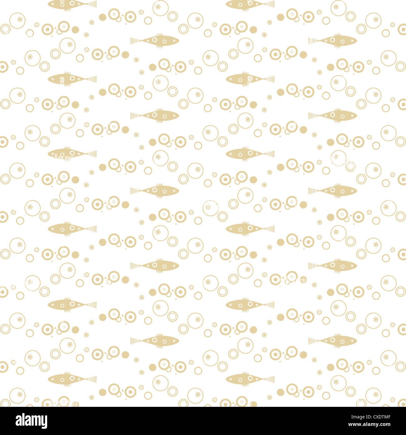 Seamless pattern of bubble dots and fish Stock Photo - Alamy