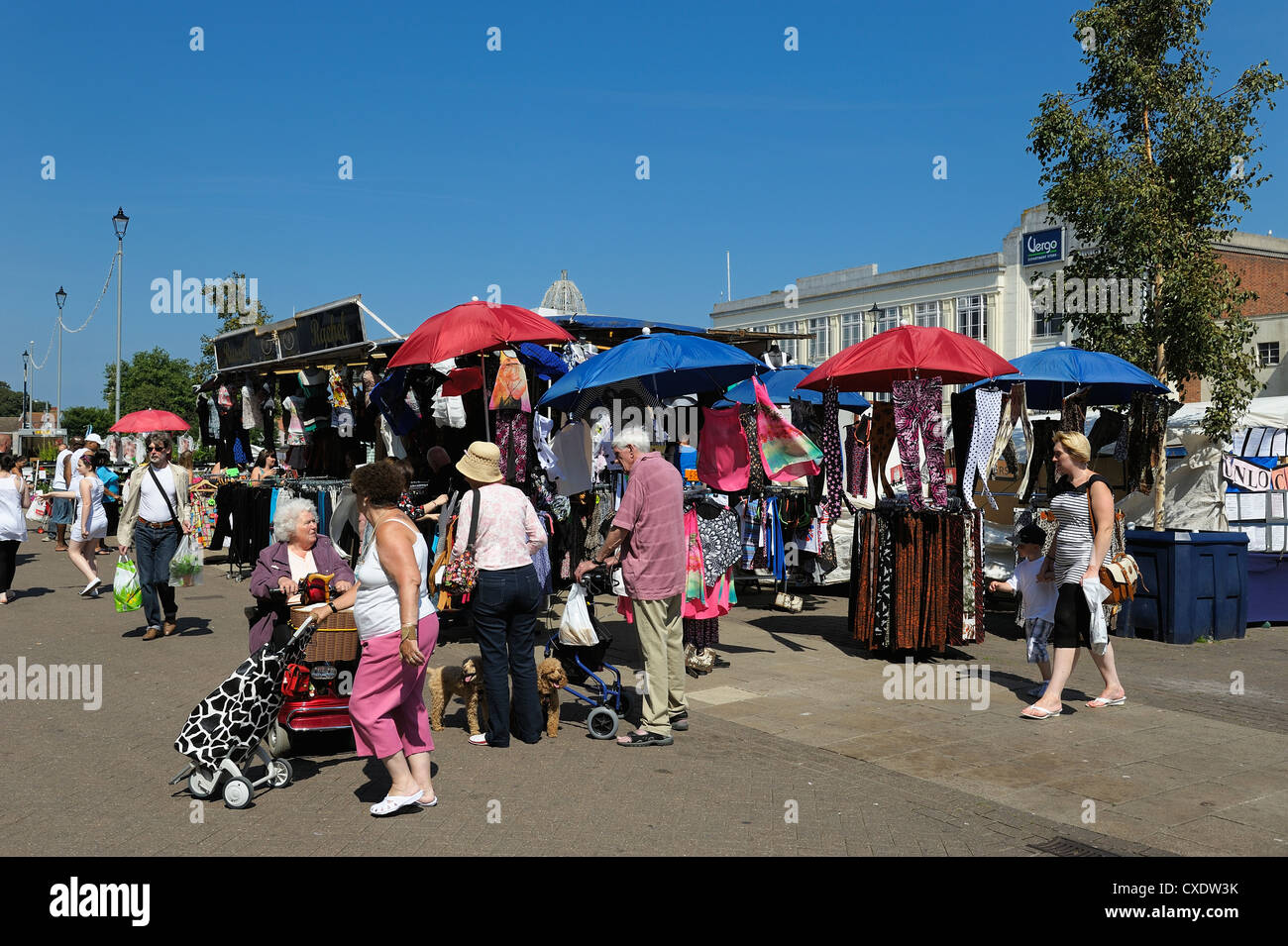 Great Yarmouth street market Norfolk england uk Stock Photo Alamy