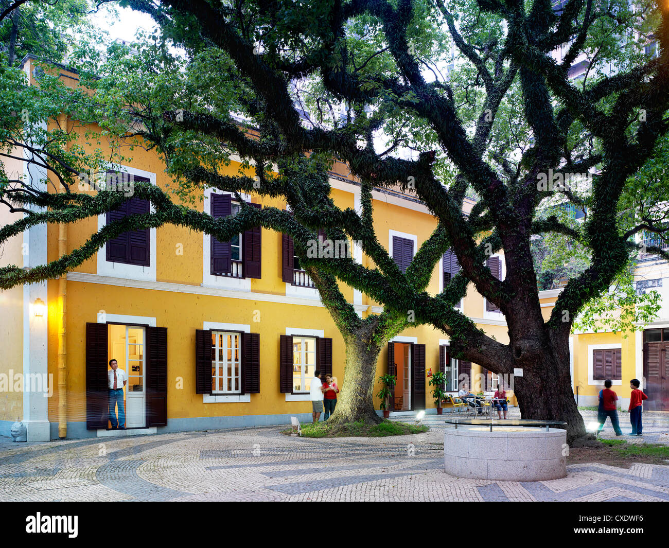 The outside patio/garden and gathering place at the Lar das Idosas da