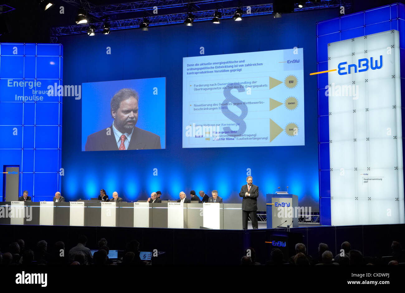 Karlsruhe - Annual General Meeting of EnBW AG Stock Photo