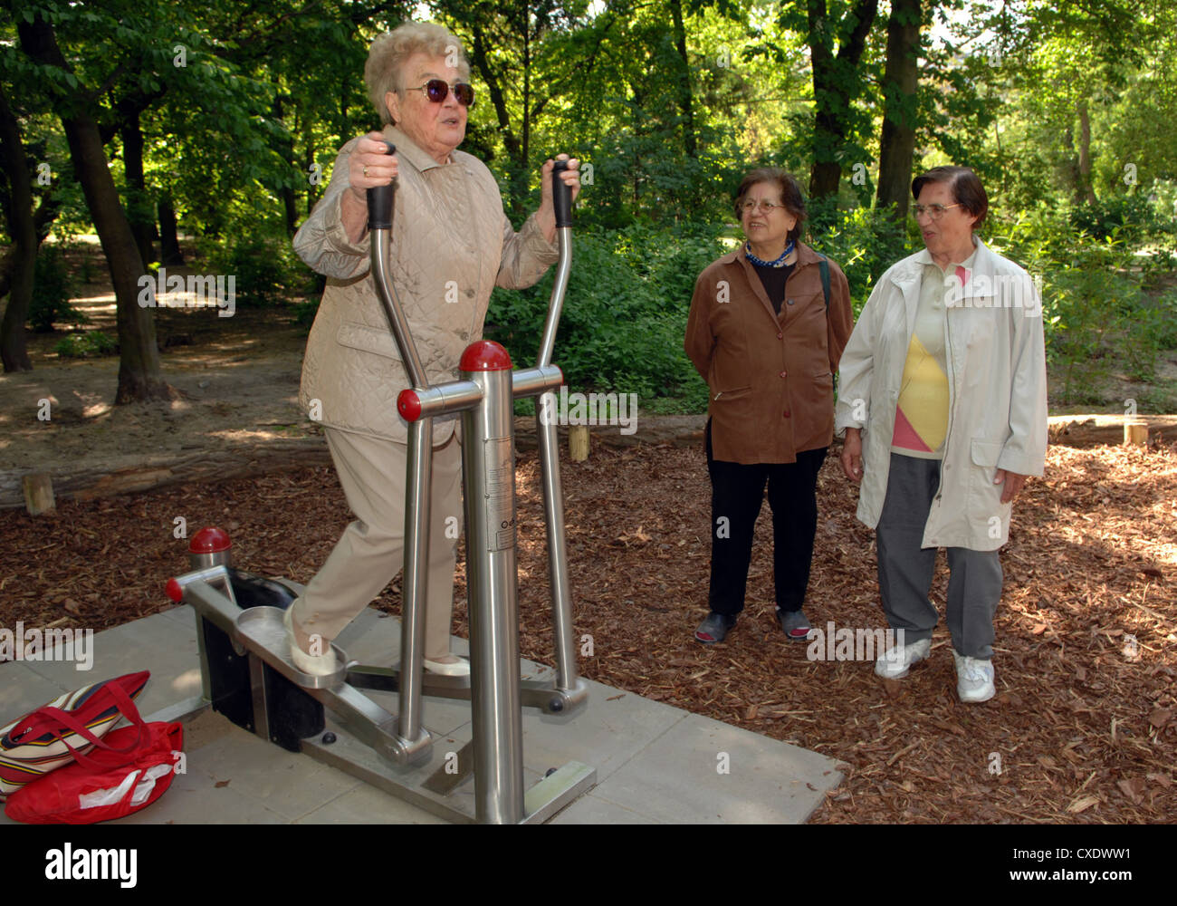 Berlin, senior playground Stock Photo Alamy