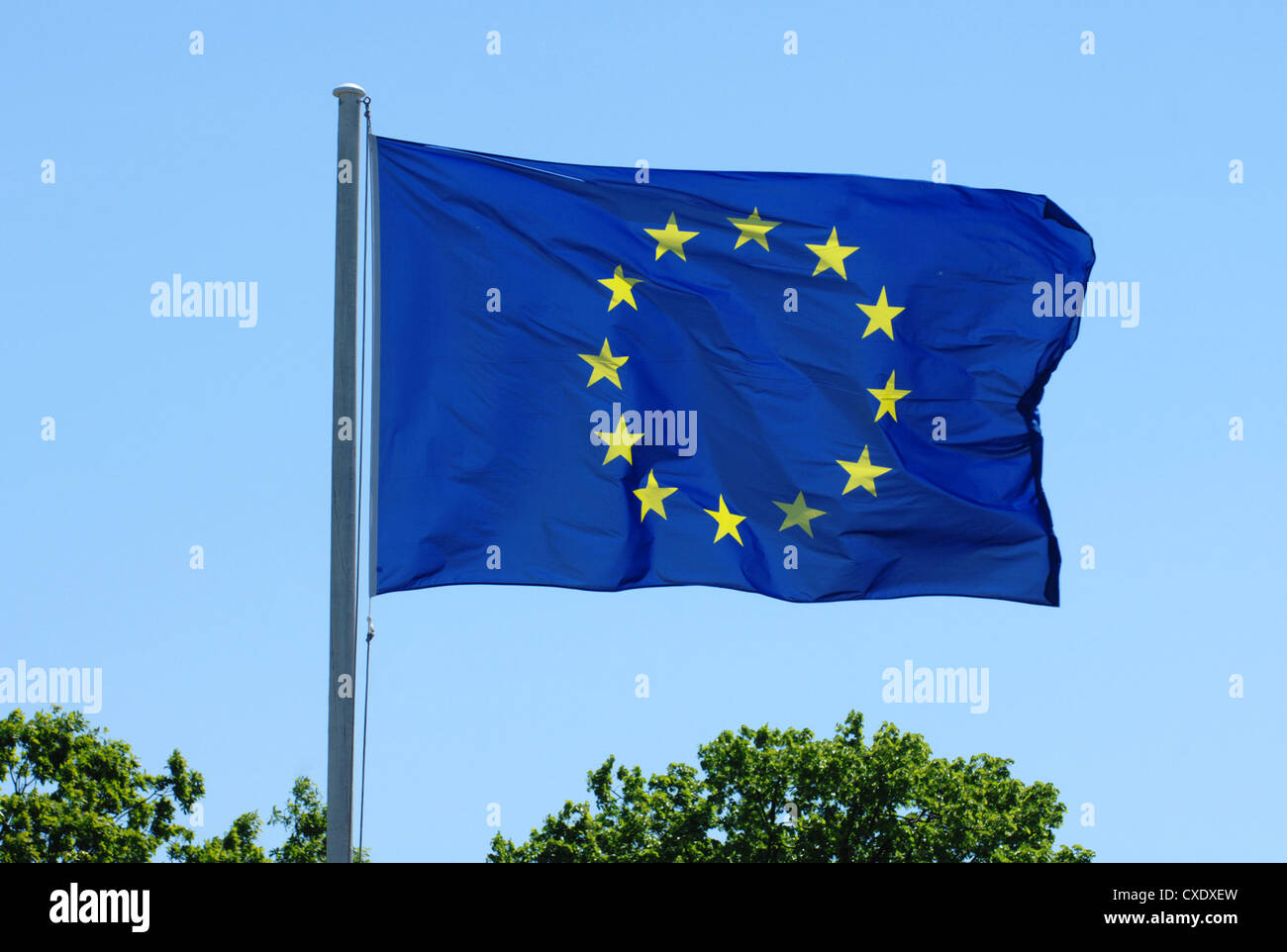Berlin, the European Union flag Stock Photo