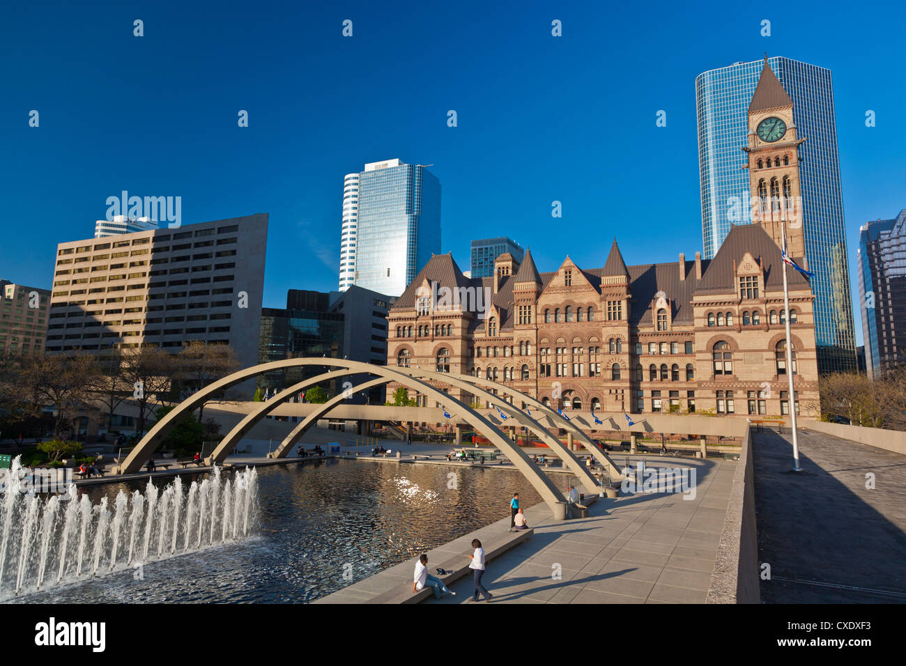 Freedom Arches, Nathan Phiilips Square, in front of City Hall, Toronto, Ontario, Canada, North America Stock Photo