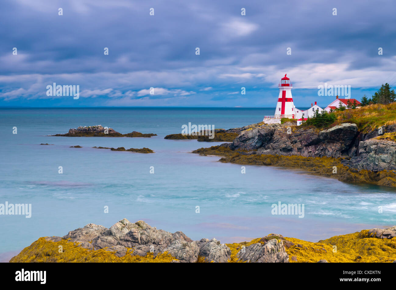 East Quoddy (Head Harbour) Lighthouse, Campobello Island, New Brunswick, Canada, North America Stock Photo