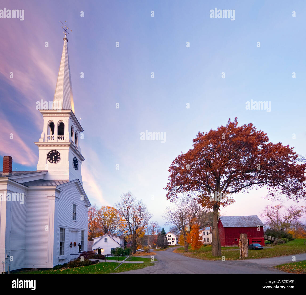 The Congregational Church, Peacham, Vermont, New England, United States