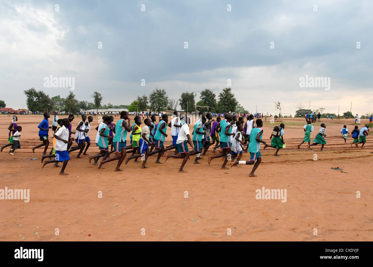Uganda, physical education in Kitgum Stock Photo