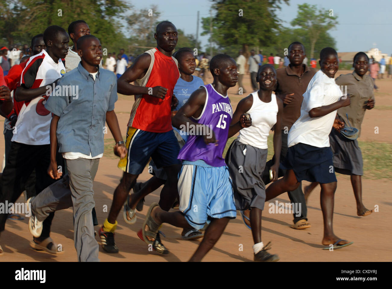 Uganda, physical education in Kitgum Stock Photo