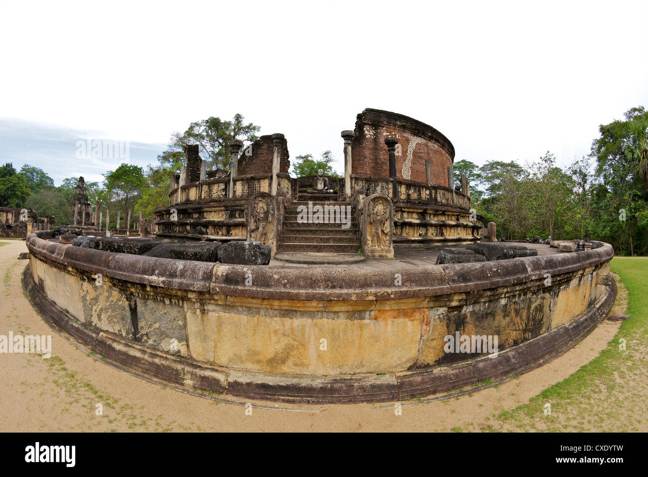 Vatagade, 12th century, UNESCO World Heritage Site, Polonnaruwa, Sri Lanka, Asia Stock Photo