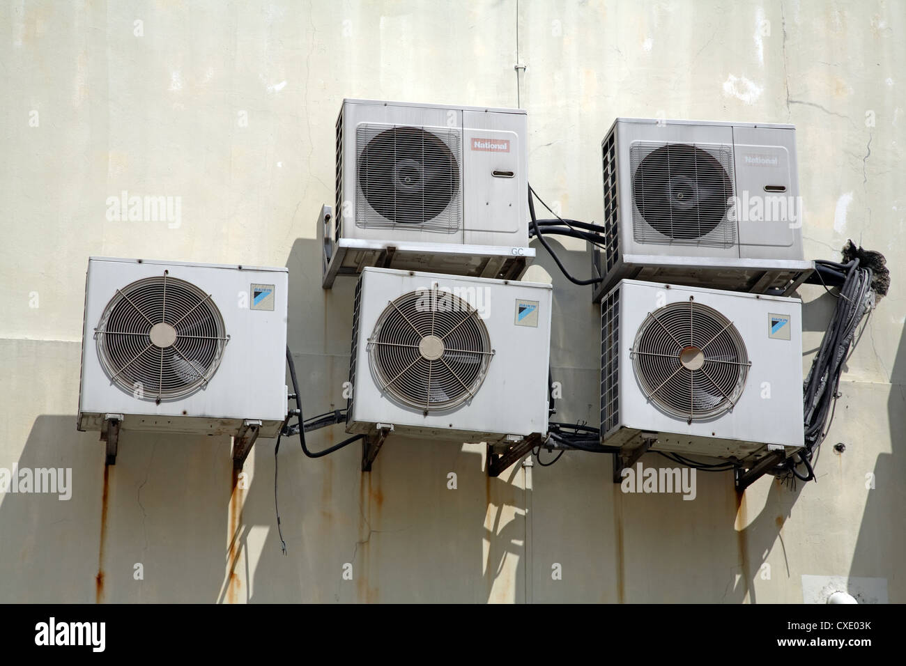 Air conditioners in Singapore Stock Photo Alamy