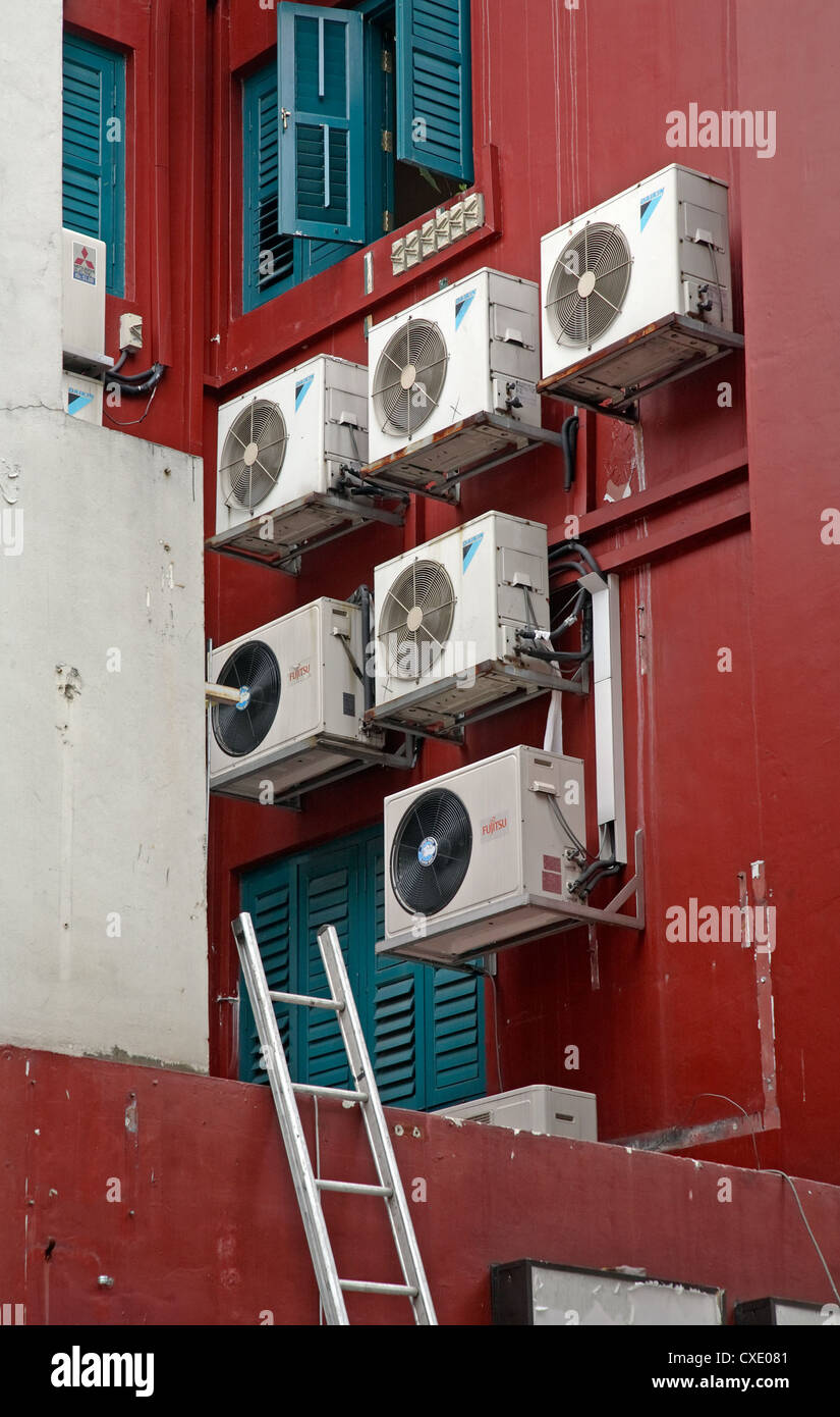 Air conditioners in Singapore Stock Photo Alamy