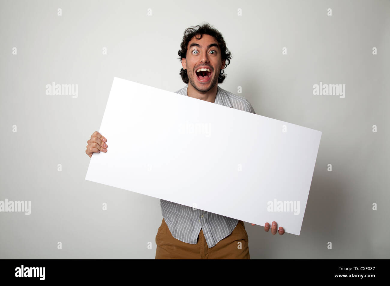 female hand in a static pose holding a sheet or card 3d render on white  Stock Photo - Alamy