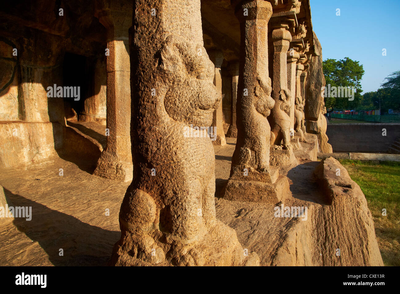 Five Ratha, Mamallapuram (Mahabalipuram), UNESCO World Heritage Site, Tamil Nadu, India, Asia Stock Photo