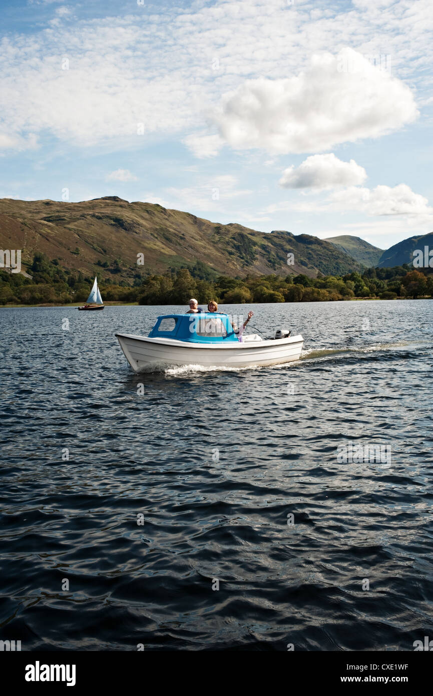 Boat ride on Ullswater, Lake District Stock Photo Alamy