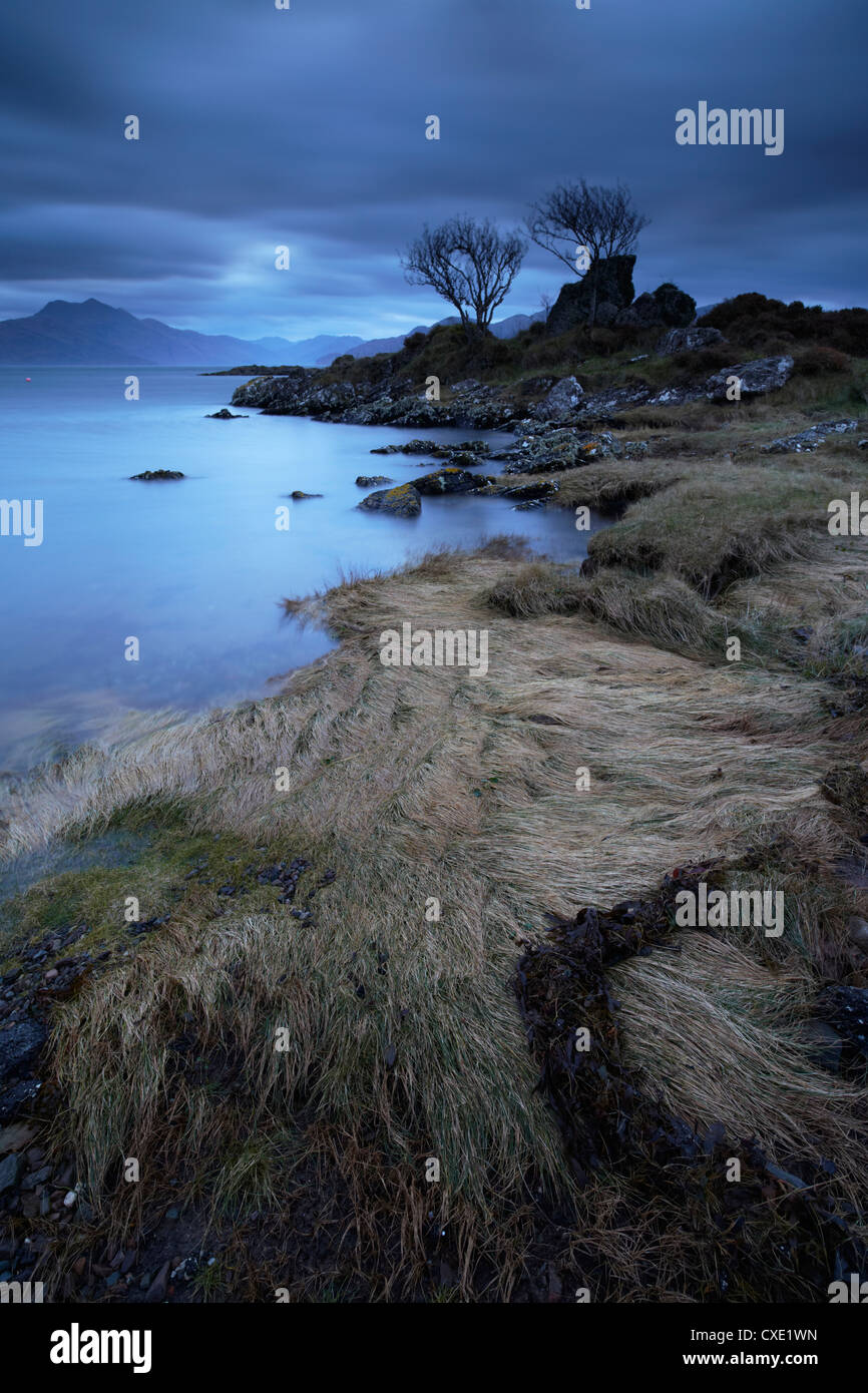 Towards the Scottish mainland from Camascross, Isle of Skye, Scotland Stock Photo