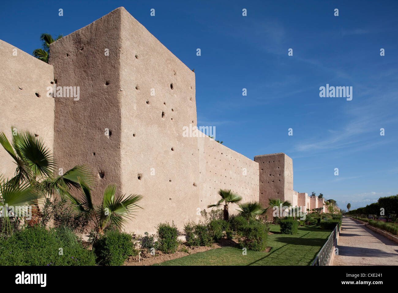 Walls of the Old and Medina, Marrakesh, Morocco, North Africa, Africa Stock Photo