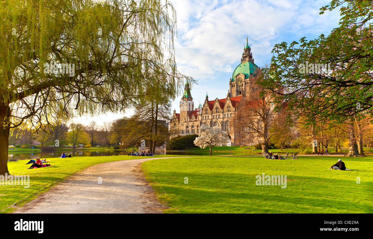 Neus Rathaus Hannover, The New Town City Hall Stock Photo - Alamy