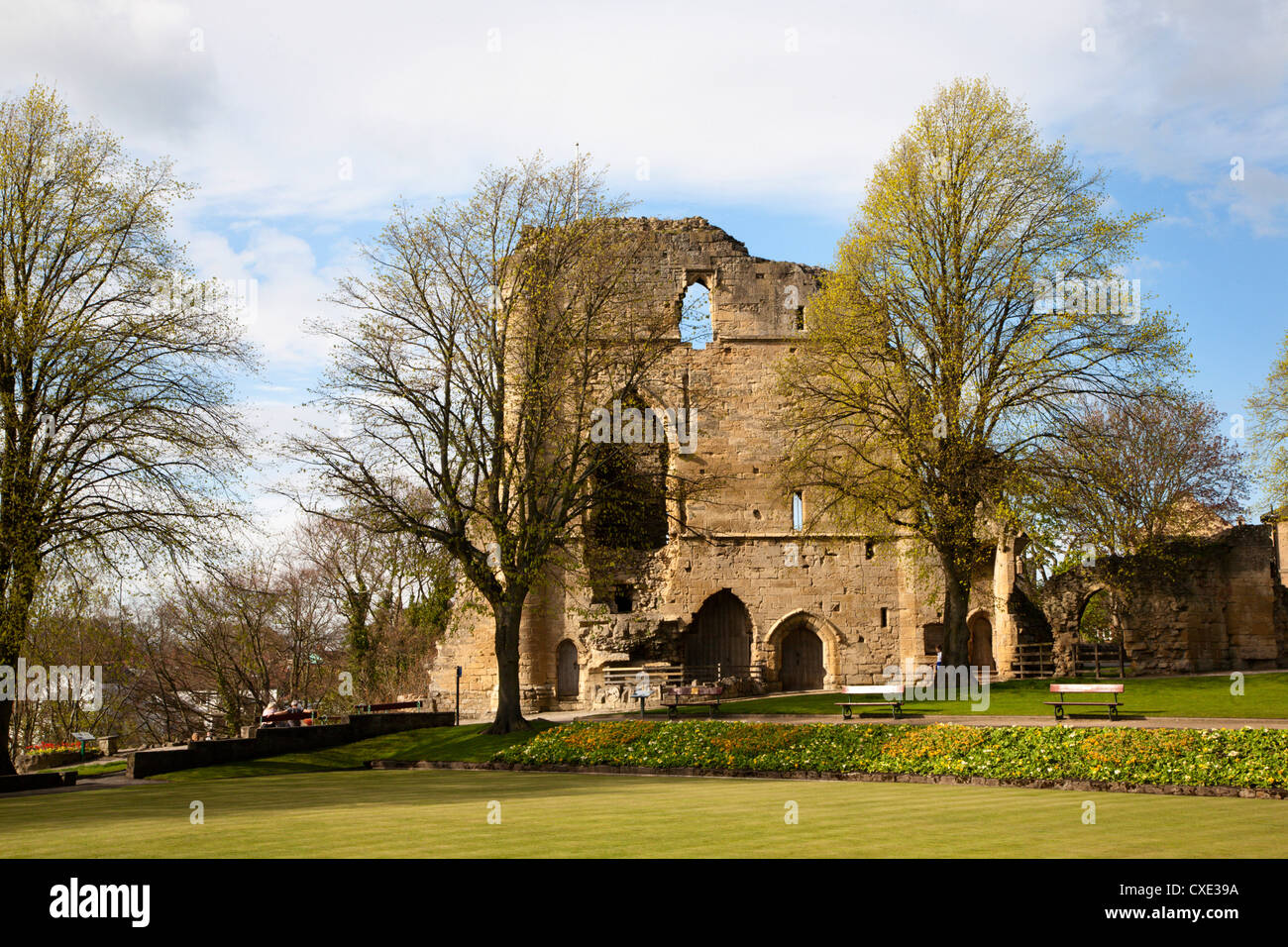 Knaresborough Castle Grounds, Knaresborough, North Yorkshire, England Stock Photo