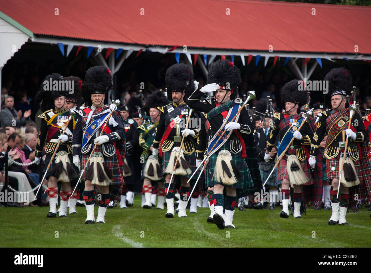 March marching band pipes bag pipe hires stock photography and images