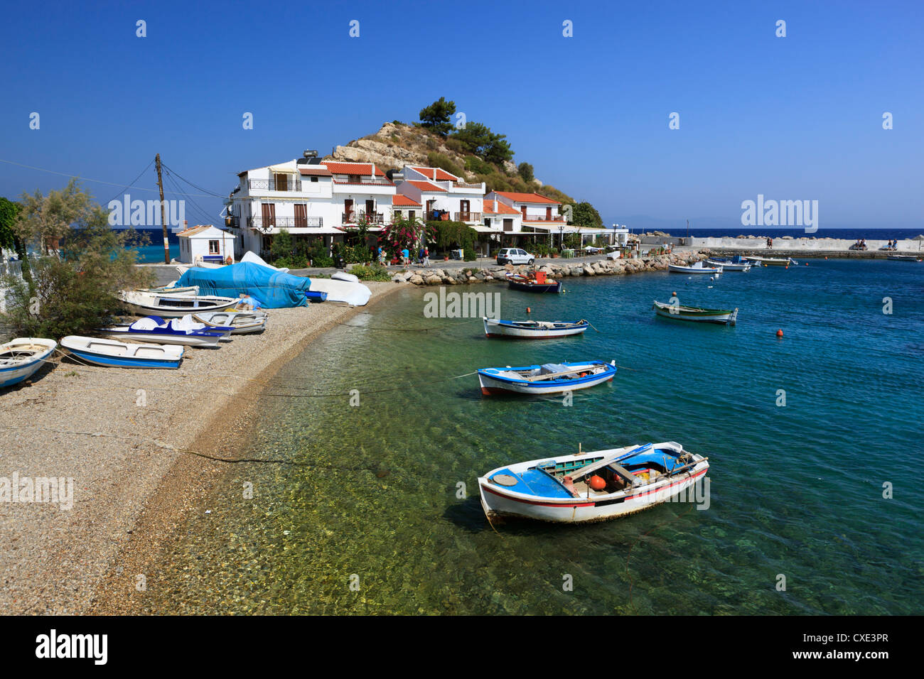 Kokkari, Samos, Aegean Islands, Greece Stock Photo