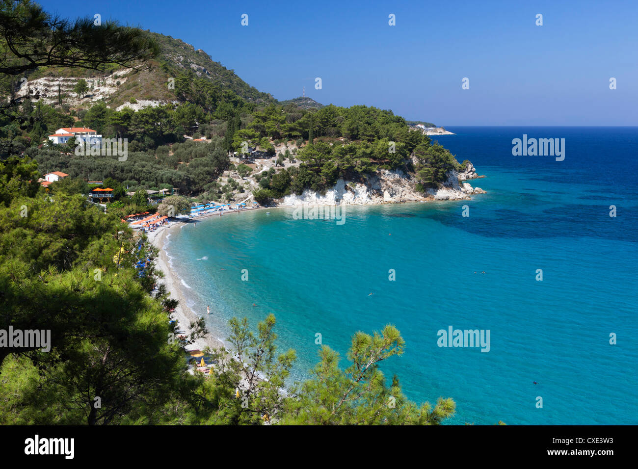 Tsamadou Beach, near Kokkari, Samos, Aegean Islands, Greece Stock Photo