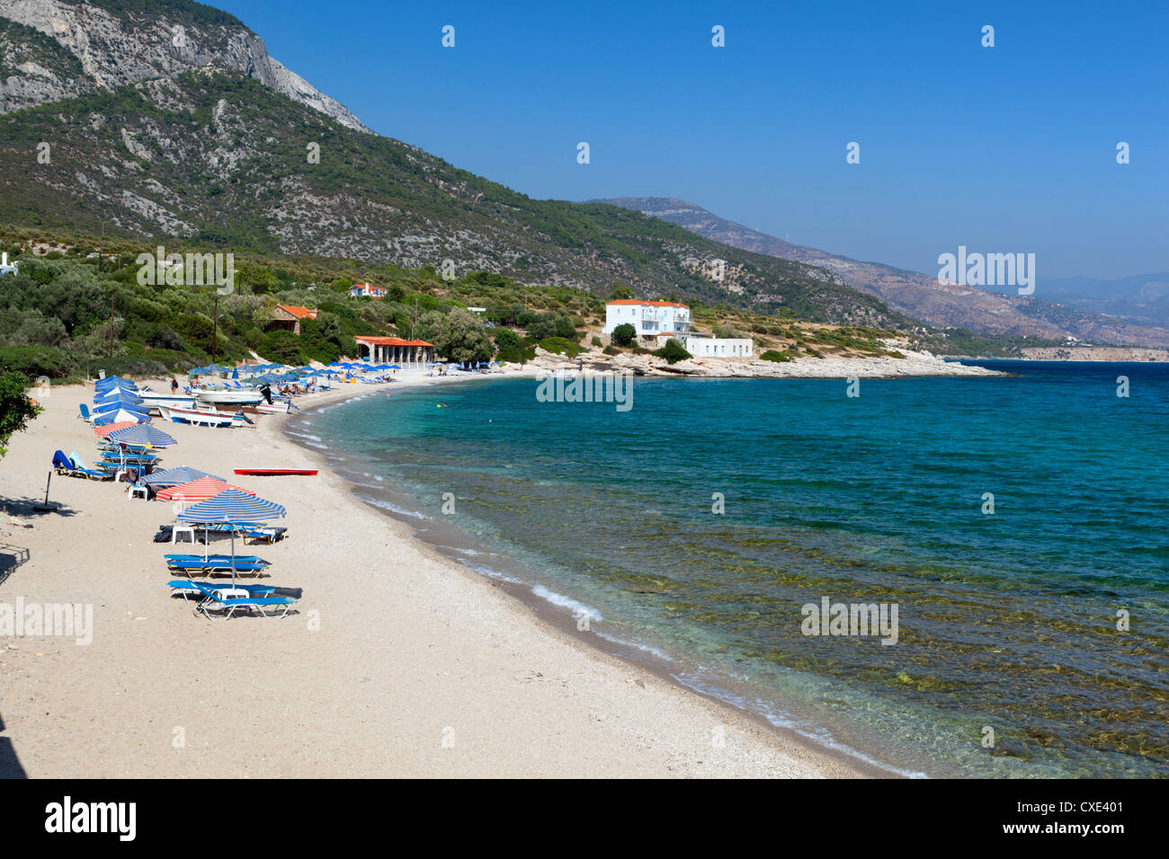 Limnionas beach, Samos, Aegean Islands, Greece Stock Photo