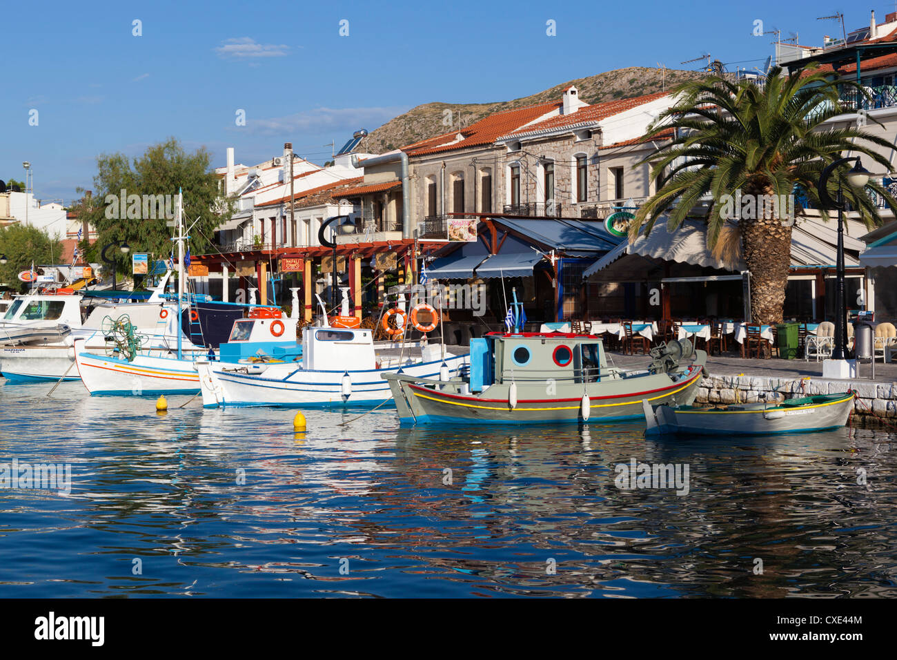 Harbour view, Pythagorion, Samos, Aegean Islands, Greece Stock Photo