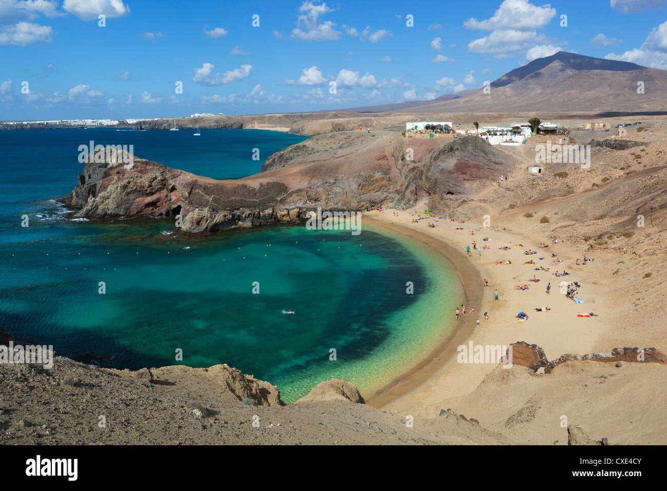 Playa del Papagayo, near Playa Blanca, Lanzarote, Canary Islands, Spain Stock Photo