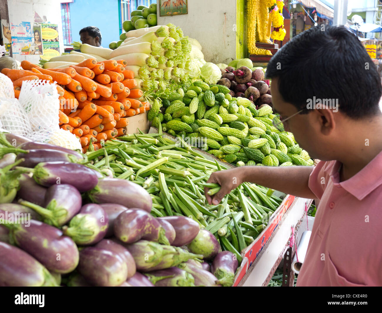 Fruit and Vegetable shop, Street market, Chinatown, Singapore, Asia