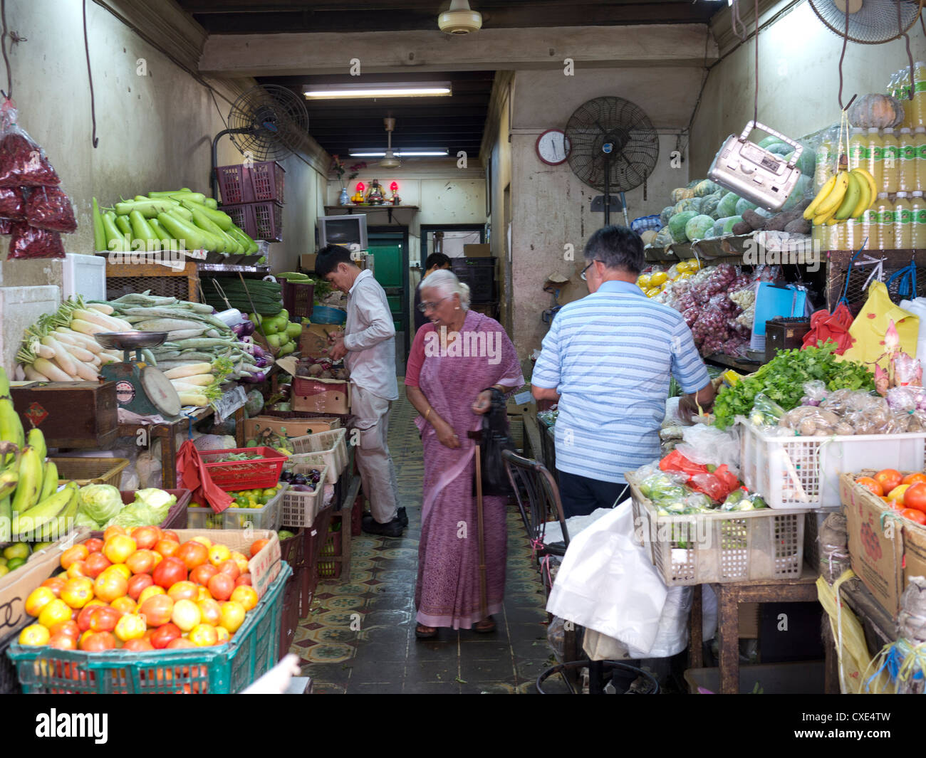 Fruit and Vegetable shop, Street market, Chinatown, Singapore, Asia
