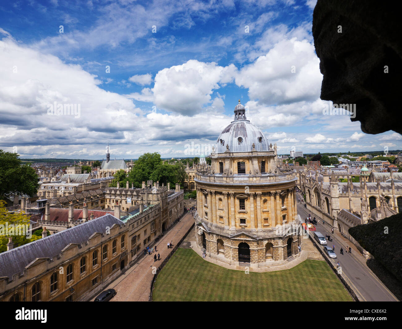 Elevated view of Radcliffe Camera, Oxford, Oxfordshire, England, UK