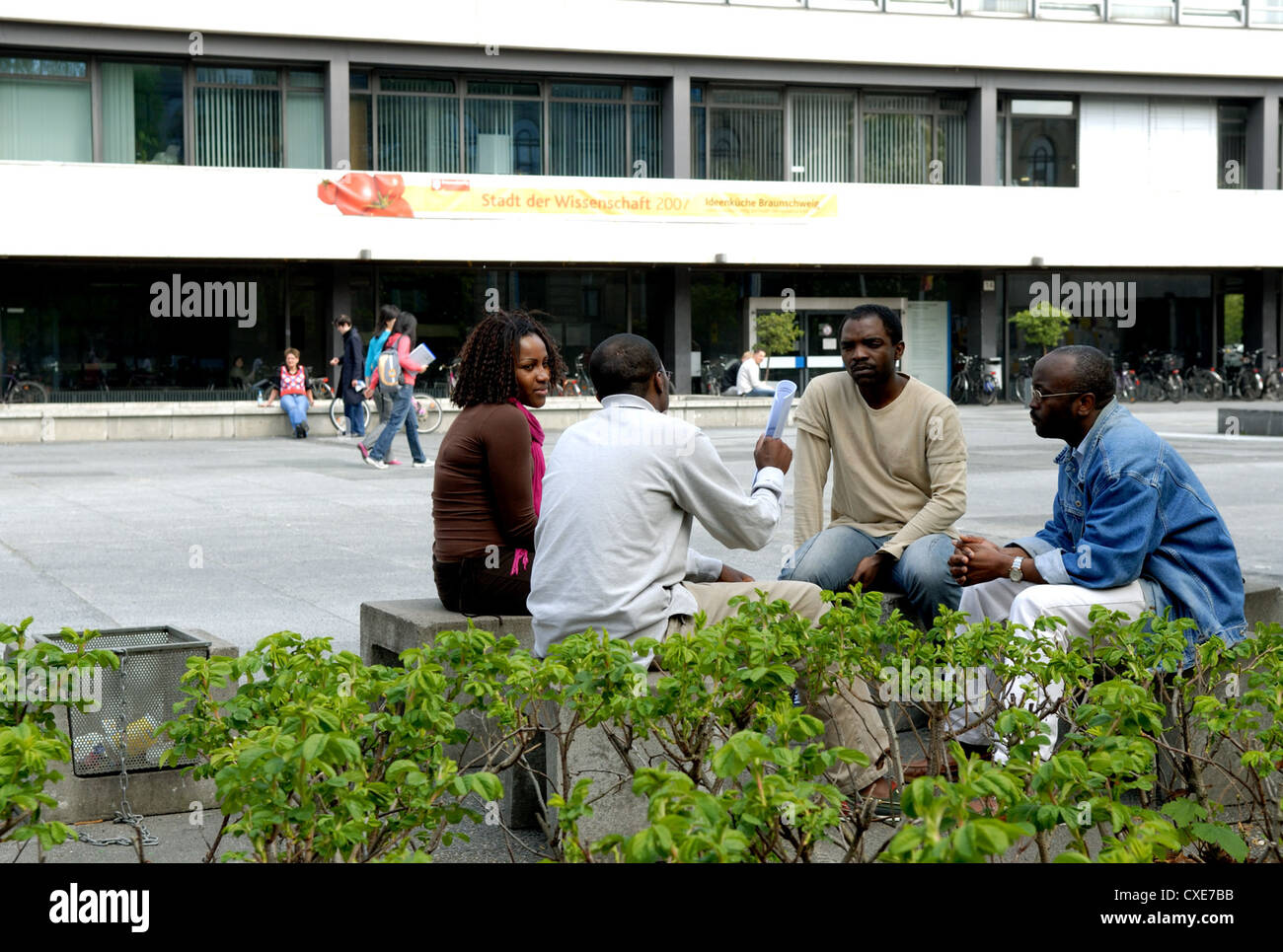Brunswick, African students at the University Carolo-Wilhelmina Stock Photo