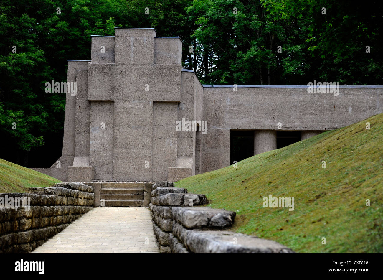 Verdun, Douaumont, Memorial de la Tranchée des Baionnettes, 14-18, First World War, Meuse, Lorraine, France, WWI Stock Photo