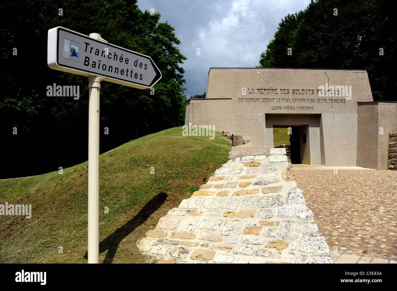 Verdun, Douaumont, Memorial de la Tranchée des Baionnettes, 14-18, First World War, Meuse, Lorraine, France, WWI Stock Photo