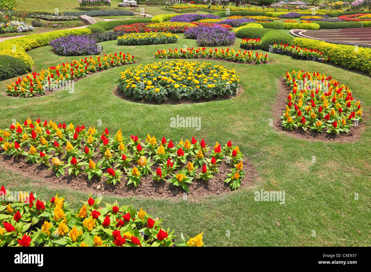 Decorated flower beds hi-res stock photography and images - Alamy