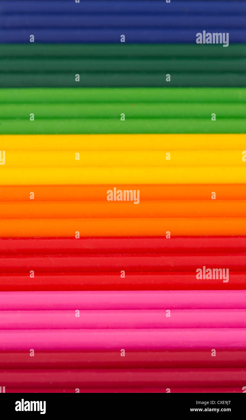 Colourful Wax Crayon pattern Stock Photo