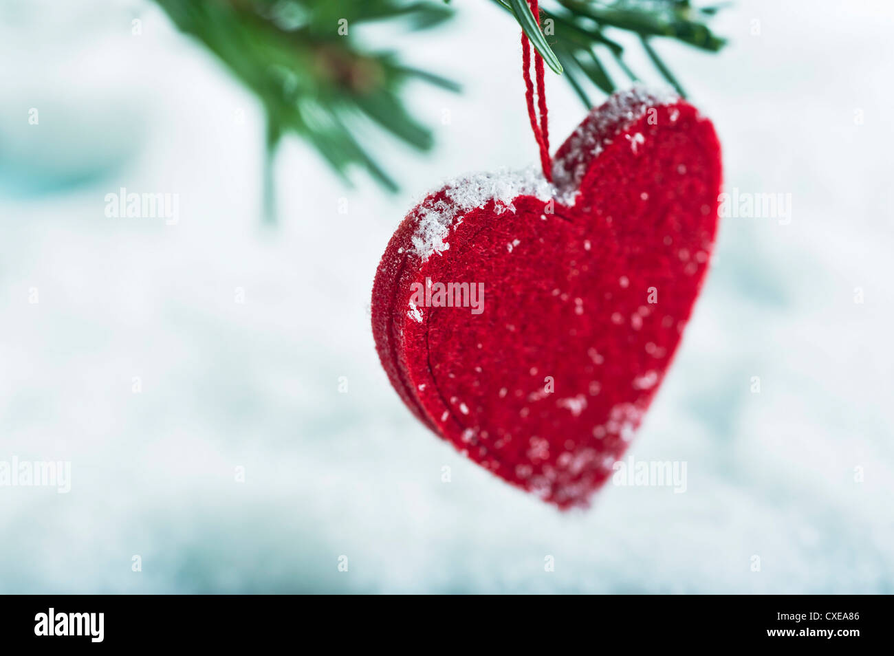 Heart-shaped Christmas ornament Stock Photo - Alamy
