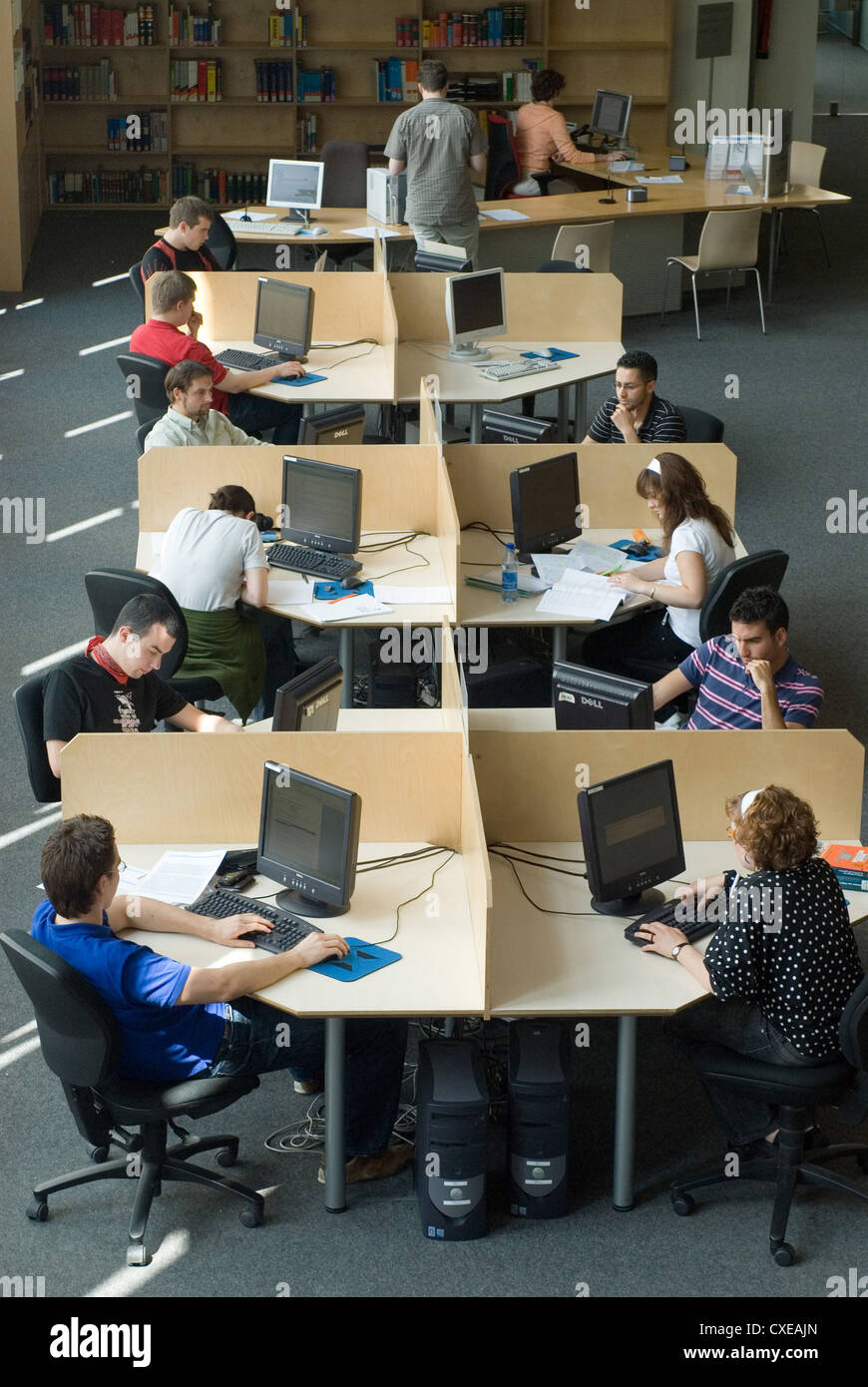 Muenchen, learning students at the Technical University Stock Photo