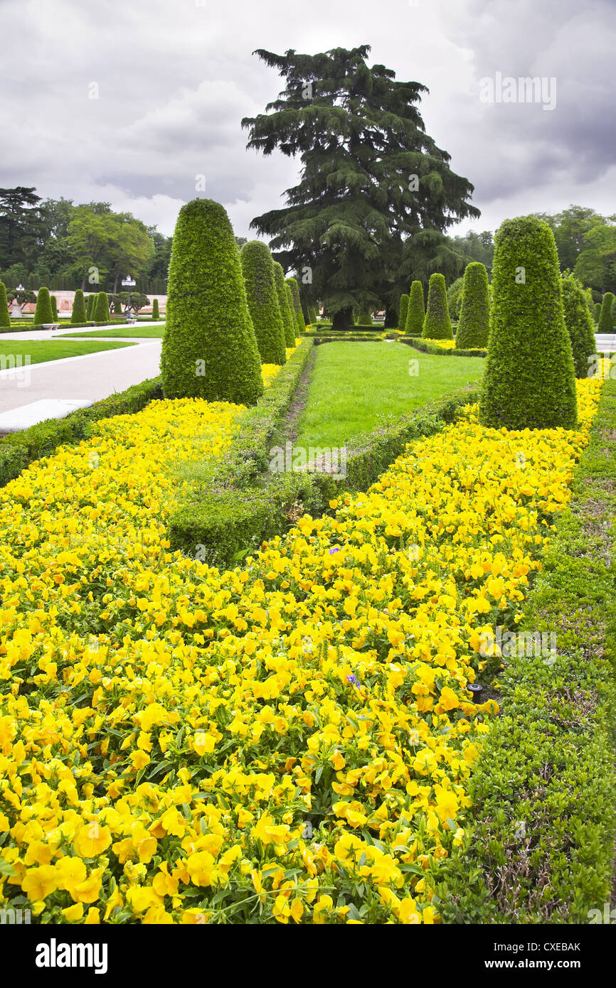 Flower beds and avenues Stock Photo