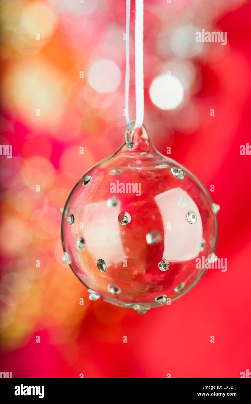 Glass Christmas bauble Stock Photo
